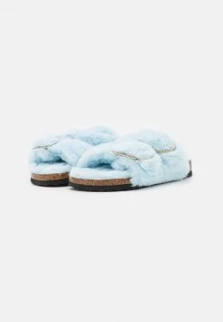 Nly by Nelly DOUBLE STRAP FLUFFY FLAT - Pantolette Flach - Hellblau, Damen | Bequeme Flache Pantoletten -Nly by Nelly Verkaufsladen 897e81df7549402595677a7d9b2cebb7