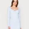 Nly by Nelly SWEETHEART DRESS - Freizeitkleid in Blau für Damen | Bequemes Sommerkleid