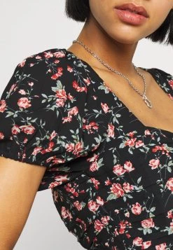 Nly by Nelly RUCHED FLORAL Bluse - Multicolor Damenbluse mit Rüschendetail -Nly by Nelly Verkaufsladen 9599ff5bc4974aa9a86fb72d675766dc