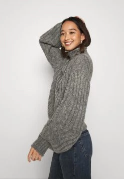 Nly by Nelly LOVELY CHUNKY Strickpullover - Grau Melange - Damen | Warm & Stylisch -Nly by Nelly Verkaufsladen 96177ba0ea544de9baf8db94863cf981