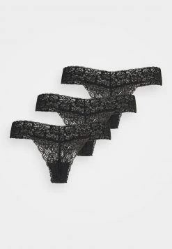 Nly by Nelly WHAT I LIKE THONG 3er Pack - String - Schwarz, Damen | Bequeme Damenunterwäsche