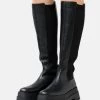 Nly by Nelly UNDER KNEE CHELSEA BOOT - Plateaustiefel Damen in Schwarz -Nly by Nelly Verkaufsladen 9a43dee51ca04bc08fcf4c25ce83513a