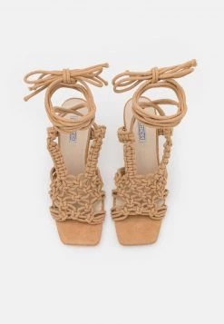 Nly by Nelly ICONIC MACRAME HEEL - Riemensandalette in Nature für Damen | Elegante Sandalen -Nly by Nelly Verkaufsladen 9ec3e2e922744db7b7c5aa0121ba5f20