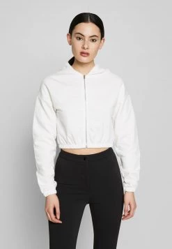 Nly by Nelly CROPPED ZIP HOODIE - Weiße Sweatjacke für Damen | Trendige Crop-Sweatshirts