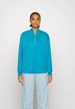 Nly by Nelly HALF ZIP STATEMENT SWEAT - Damen Sweatshirt in Blau | Bequemer Oversize-Look