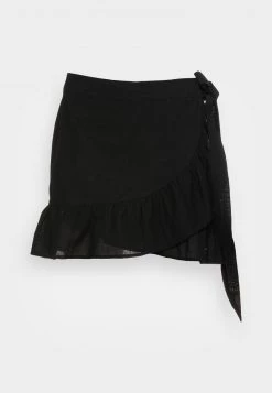 Nly by Nelly WRAP FRILL SKIRT - Minirock in Schwarz für Damen | A-Linienrock -Nly by Nelly Verkaufsladen a8687f32871448bc96520f8933e5701d