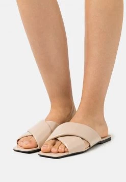 Nly by Nelly PADDED CRISS CROSS - Flache Pantoletten für Damen in Creme
