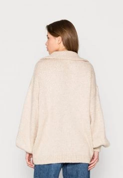 Nly by Nelly STRIPE COLLAR Strickpullover - Beige für Damen | Modischer Strickpullover mit Streifenkragen -Nly by Nelly Verkaufsladen ac47a16de42c4bed84326d4dbb4d8f5d