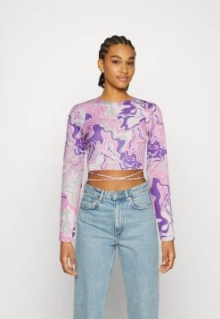 Nly by Nelly TIE Langarmshirt - Pink/weiß, Damen | Modisches Langarmshirt für Frauen -Nly by Nelly Verkaufsladen aeb146185c7b4971ba7bbfcb0f250366