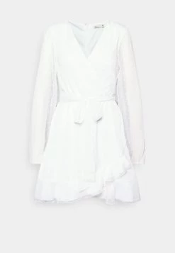 Nly by Nelly STUNNING WRAP DRESS - Elegantes Cocktailkleid in Weiß für Damen
