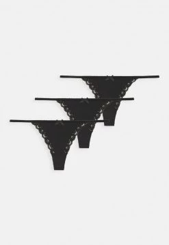 Nly by Nelly ADORE ME THONG 3-PACK - String - Schwarz, Damen | Bequeme Damenunterwäsche -Nly by Nelly Verkaufsladen b0b912d9a3ae4c208d524a55ce17a3b8