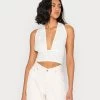 Nly by Nelly HALTERNECK CROP Top - Weiß, Damen | Modisches Crop Top für Frauen -Nly by Nelly Verkaufsladen b264750564634c9493eff48df662e9ef