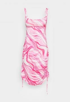 Nly by Nelly DRAPY PRINT DRESS - Freizeitkleid - Pink Swirl, Damen | Modisches Sommerkleid -Nly by Nelly Verkaufsladen b8636895edf6449fb770849f7afa3973