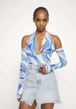 Nly by Nelly GLOVE SLEEVE Langarmshirt - Blau, Damen | Stilvolles Langarmshirt für Frauen