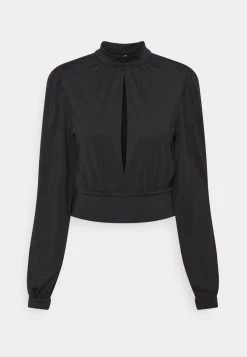 Nly by Nelly KEYHOLE FRONT Langarmshirt - Schwarz, Damen | Elegantes Langarmshirt mit Keyhole-Detail -Nly by Nelly Verkaufsladen bb55b35df2d24cd7a397813969e4cb01