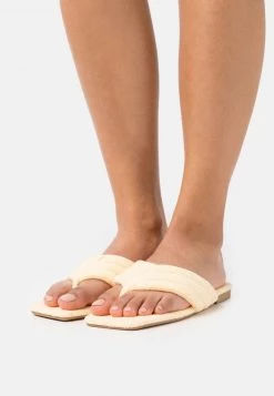 Nly by Nelly CURLY FLAT - Zehentrenner in Peach für Damen | Bequeme Sandalen für den Sommer