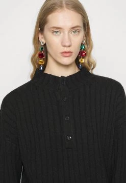 Nly by Nelly BUTTON DETAILED Strickpullover - Schwarz, Damen | Modischer Strickpullover mit Knopfdetails -Nly by Nelly Verkaufsladen bdf23f7defca4d07972e2c6dd830366c