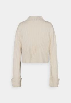 Nly by Nelly Strickpullover Damen - Beiger Cropped Turtle Neck Pullover für Frauen -Nly by Nelly Verkaufsladen c0f760ed81eb4c63a7809f708329b6c6
