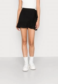 Nly by Nelly WRAP FRILL SKIRT - Minirock in Schwarz für Damen | A-Linienrock