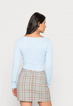 Nly by Nelly FLIRTY CABLE TOP - Strickpullover Damen - Blau -Nly by Nelly Verkaufsladen c50c9644c40042e5be9d1a8fadf0fa87