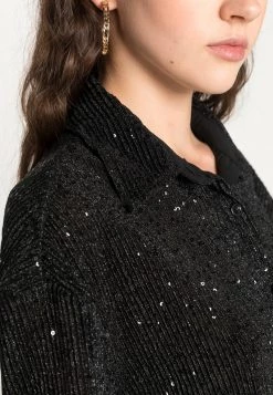 Nly by Nelly BLING ME SEQUIN Hemdbluse - Schwarz, Damen | Glitzer Bluse für Frauen -Nly by Nelly Verkaufsladen c67095652db8427ba1437437d2fc5afd