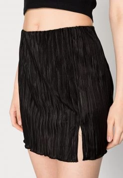 Nly by Nelly PLISSÉ SLIT SKIRT - Minirock in Schwarz für Damen | Modischer Faltenrock -Nly by Nelly Verkaufsladen c6b47b5d562846f7a37e2941d3b29b14