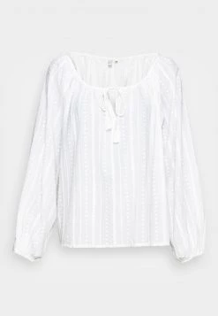 Nly by Nelly LOVELY VOLUME BLOUSE - Weiße Damenbluse mit Volant-Details -Nly by Nelly Verkaufsladen c77da00bfe08447084f1b5515a605037