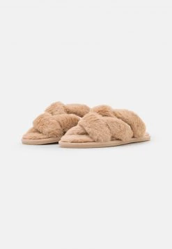 Nly by Nelly BRAIDED FURRY FLAT - Beige Pantolette Flach für Damen | Bequeme Flache Pantoletten -Nly by Nelly Verkaufsladen c840214625184397bf900431fd0a4be6