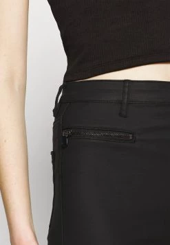Nly by Nelly COATED ZIP PANTS - Stoffhose - Black, Damen | Moderne Stoffhose für Frauen -Nly by Nelly Verkaufsladen c9f1b20e3e114a2bb2dceb539398f86b