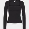 Nly by Nelly NECKLINE FOCUS Langarmshirt - Schwarz, Damen | Elegantes Langarmshirt für Frauen -Nly by Nelly Verkaufsladen cbaafe7da44c47258982845baf02e58a