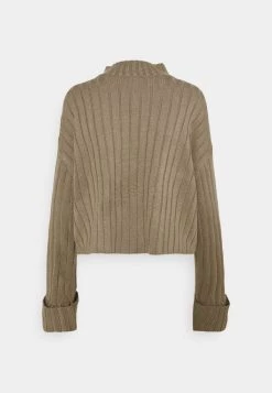 Nly by Nelly Strickpullover Damen - Cropped Turtle Neck Pullover in Taupe -Nly by Nelly Verkaufsladen cda02d5521554042862e8345cc93ec85