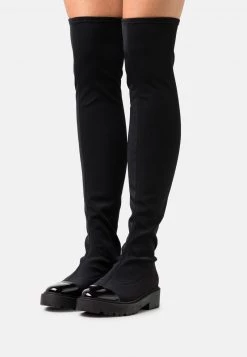 Nly by Nelly LONG WAY 2 GO Overknees Stiefel - Schwarz, Damen | Elegante Overknees für jeden Anlass