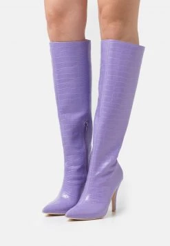 Nly by Nelly POTION UNDER KNEE BOOT - Lavender Stiefel für Damen | Klassische Stiefel