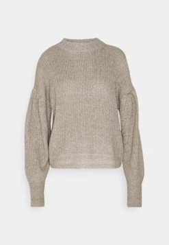 Nly by Nelly PUFF UP SLEEVE KNIT SWEATER - Strickpullover - Beige, Damen | Modischer Strickpullover mit Puffärmeln