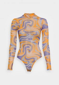 Nly by Nelly Damen Turtleneck Body - Langarmshirt mit Purple/Orange Print | Modisches Langarmshirt für Damen -Nly by Nelly Verkaufsladen da5f32ecc19b4aeb9e9423f2a4638f19