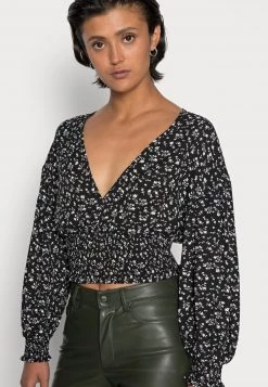 Nly by Nelly Smocked Waist Bluse - Bluse mit Blumenmuster für Damen -Nly by Nelly Verkaufsladen dae10177c9c7407d982416071eda3ecd