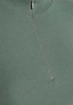 Nly by Nelly SPORTY ZIP Langarmshirt Dark Green Damen | Sportliches Langarmshirt mit Reißverschluss -Nly by Nelly Verkaufsladen dd746298df2645ec8c84beb4a272d3d7