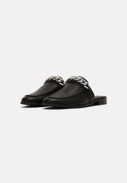 Nly by Nelly CHUNKY CHAIN LOAFER - Pantolette Flach - Schwarz, Damen | Flache Pantoletten für Frauen -Nly by Nelly Verkaufsladen de0745169795437099b42813413d1810