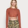 Nly by Nelly Crop Sheer Top Strickpullover - Rust, Damen | Modischer Strickpullover für Frauen -Nly by Nelly Verkaufsladen e351baa2794341a08cf8ce6a710acfa6