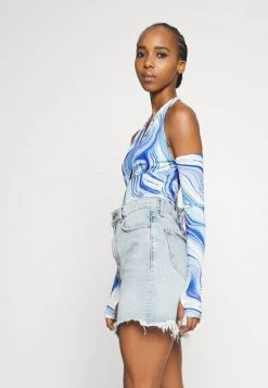 Nly by Nelly GLOVE SLEEVE Langarmshirt - Blau, Damen | Stilvolles Langarmshirt für Frauen -Nly by Nelly Verkaufsladen e65031bdd8504223ad322aba42c4d4a2