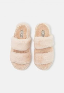 Nly by Nelly BACKSTRAP FLUFFY FLAT - Beige Hausschuhe für Damen - Bequeme Flauschpantoffeln -Nly by Nelly Verkaufsladen e788f373db5f4dfcb631af77b4e18883