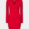 Nly by Nelly TOO GOOD COLLAR DRESS - Freizeitkleid in Rot für Damen -Nly by Nelly Verkaufsladen e7a0b798da1f4787b20337de21f20244