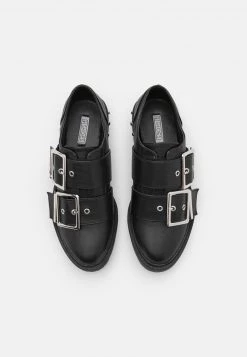 Nly by Nelly BUCKLE UP FLAT SHOE - Bequeme Damen-Slipper in Schwarz -Nly by Nelly Verkaufsladen e8d7b46b7d0b4cbfaefb4623faf8b696