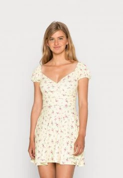 Nly by Nelly SLIT SKATER DRESS - Jerseykleid in Gelb für Damen | Modisches Sommerkleid