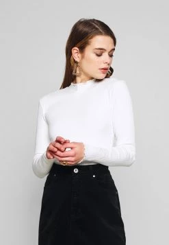 Nly by Nelly LOVE Langarmshirt - Weiß, Damen | Elegantes Langarmshirt für Frauen