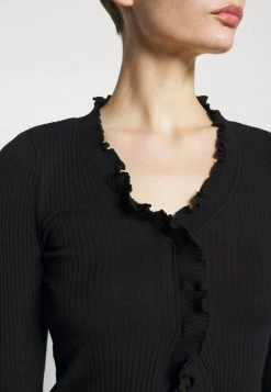 Nly by Nelly FRILL EDGE Strickjacke - Elegante Strickjacke für Damen in Schwarz -Nly by Nelly Verkaufsladen ed98859665e84da39ef6dd3ada9777f7