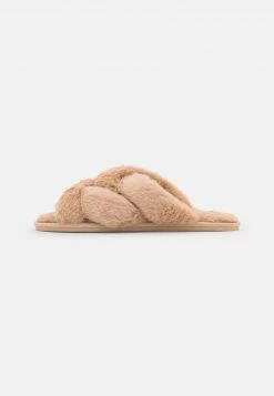 Nly by Nelly BRAIDED FURRY FLAT - Beige Pantolette Flach für Damen | Bequeme Flache Pantoletten -Nly by Nelly Verkaufsladen ee53163ab8384228b6f09694a0bd3fe1