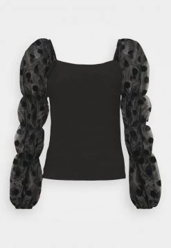 Nly by Nelly PUFF SLEEVES Langarmshirt - Elegantes Langarmshirt mit Puffärmeln für Damen in Schwarz -Nly by Nelly Verkaufsladen f4cc44512cb6407ea4434f7b8ac43d5b