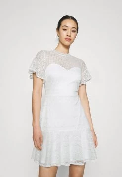 Nly by Nelly FLOUNCE DRESS - Weißes Cocktailkleid für Damen | Festliches Abendkleid