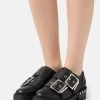 Nly by Nelly BUCKLE UP FLAT SHOE - Bequeme Damen-Slipper in Schwarz -Nly by Nelly Verkaufsladen f8432efdf1c549558f5a74cb9bfaa91a